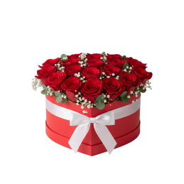 RED HEART - BASKET WITH RED...