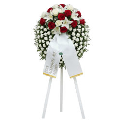 Tripod Funeral Wreath with...