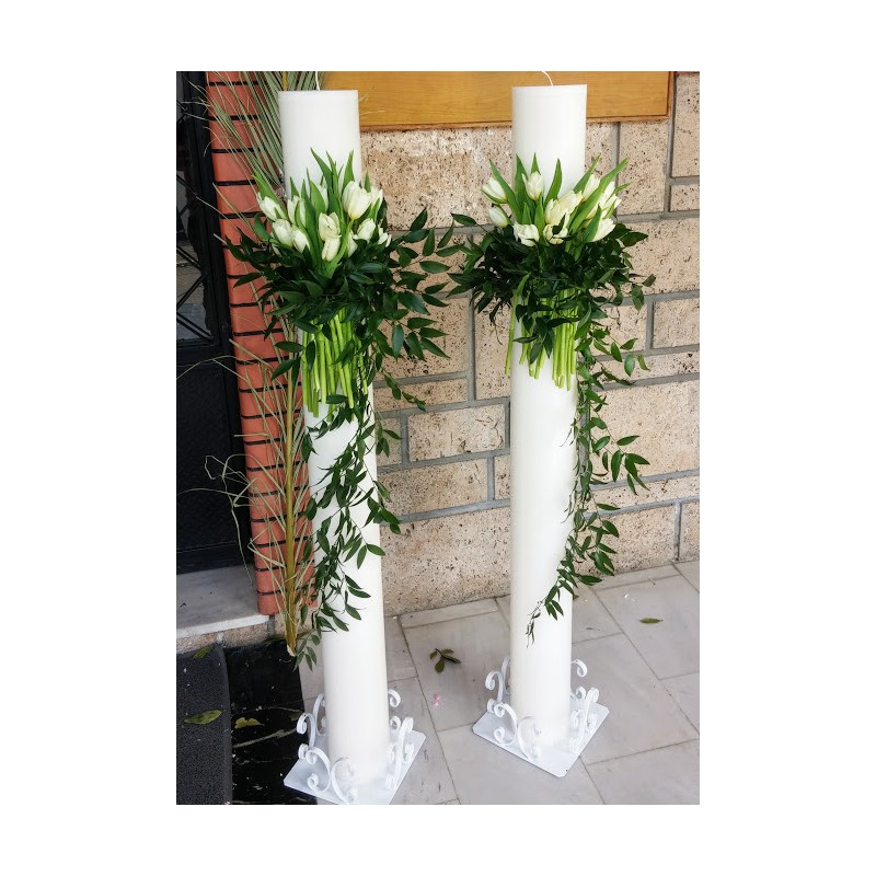 Candles with Tulips